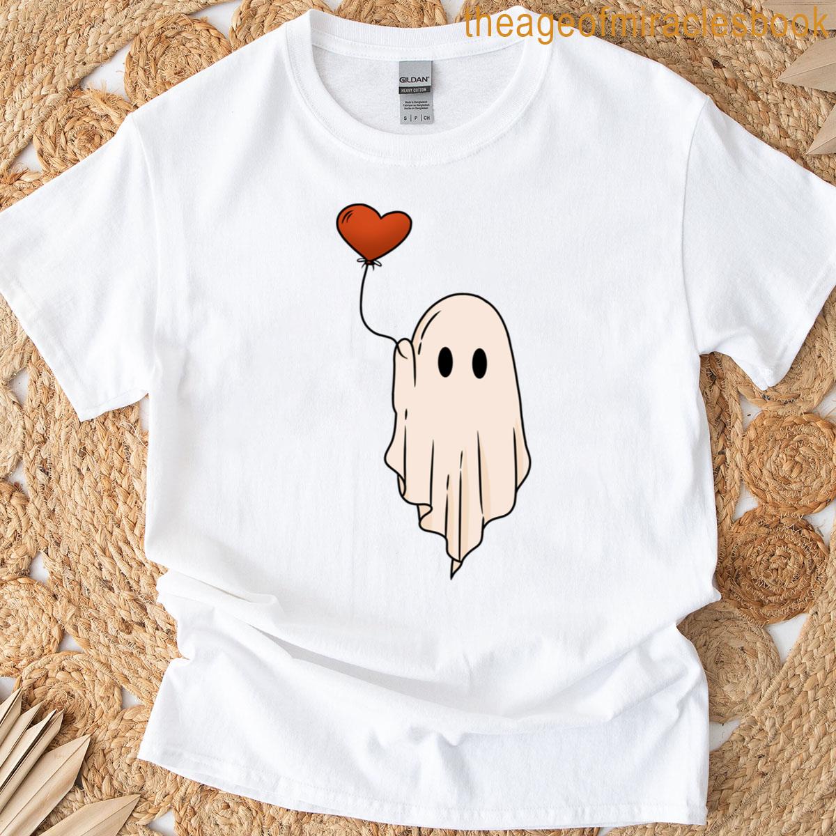 Ghost Valentine Heart Balloon T-shirt