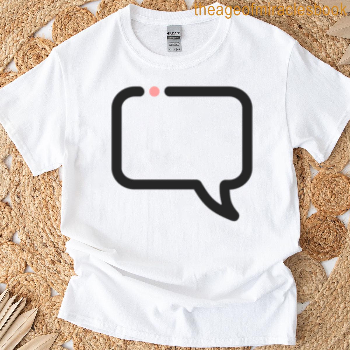 Minimalist Speech Bubble With Subtle Dot T-shirt
