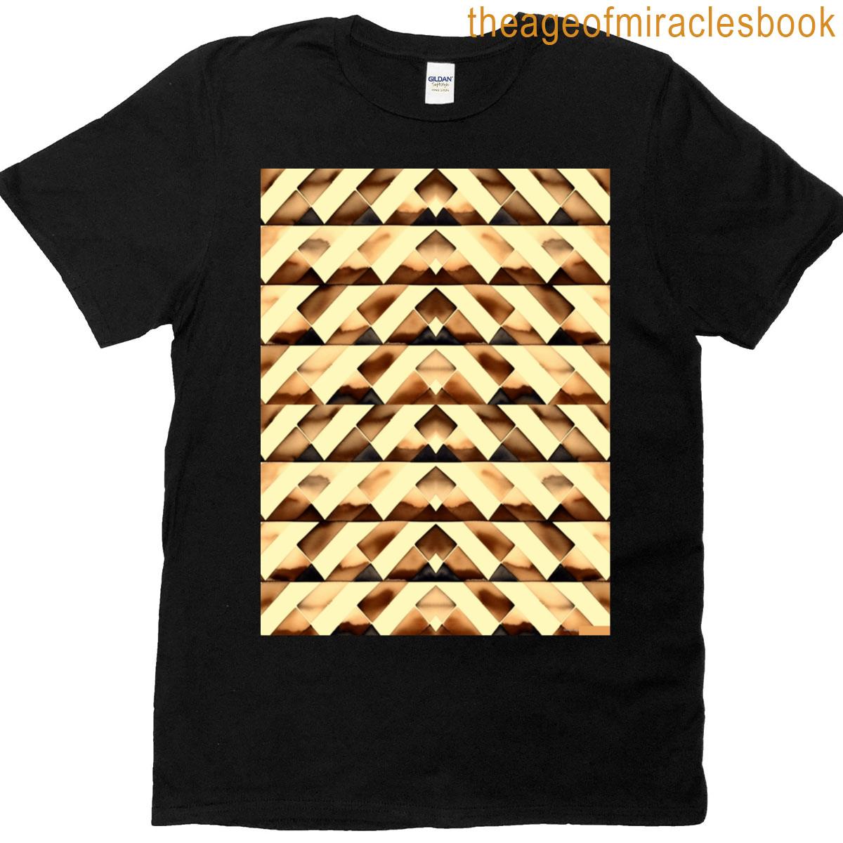 Unique Regular Beige Pattern Graphic T-shirt