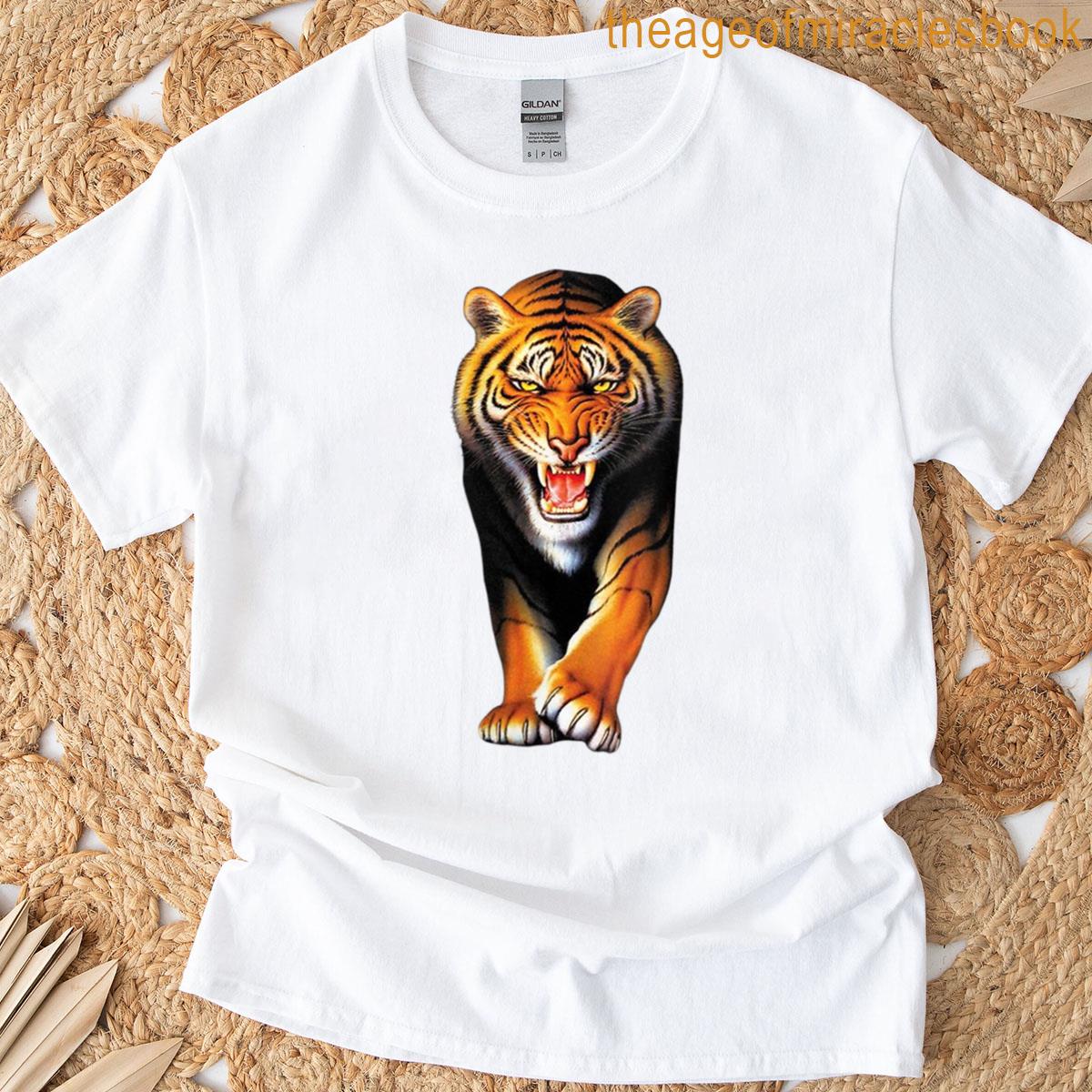 Womens Scratch Tiger Graphics T-shirt