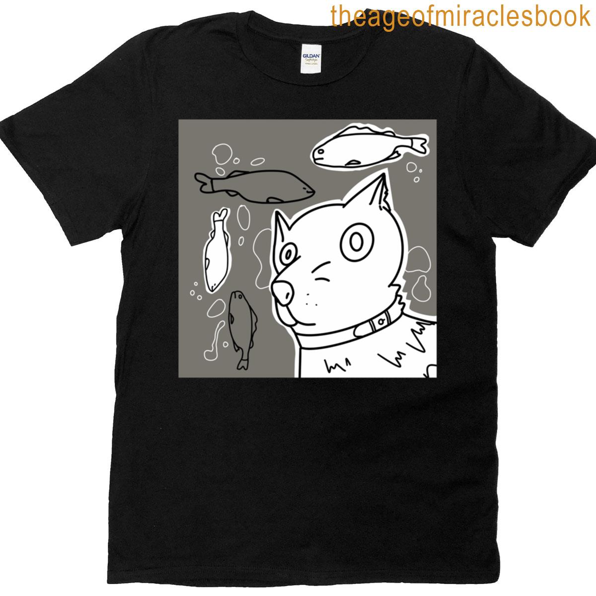 A Dazed Cat Sees Fish Swimming Oversized T-shirt