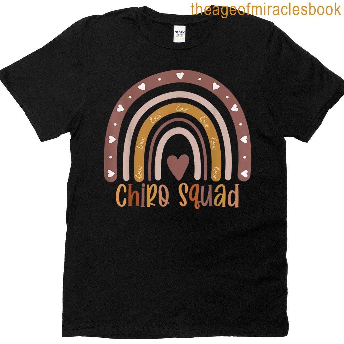 Boho Rainbow Chiro Squad Chiropractor Doctor Chiropractic T-shirt