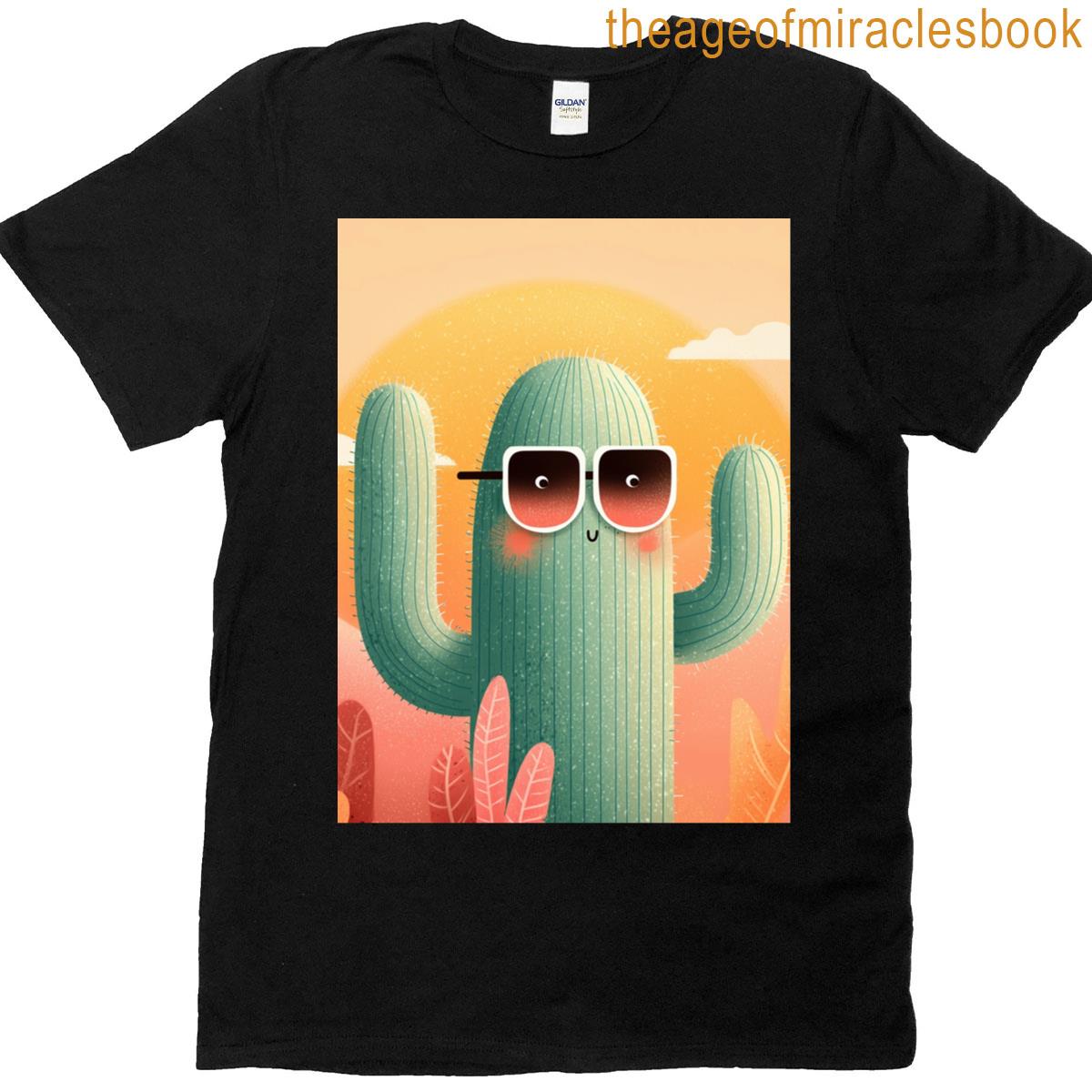 Cactus Wearing Sunglasses Graphic T-shirt