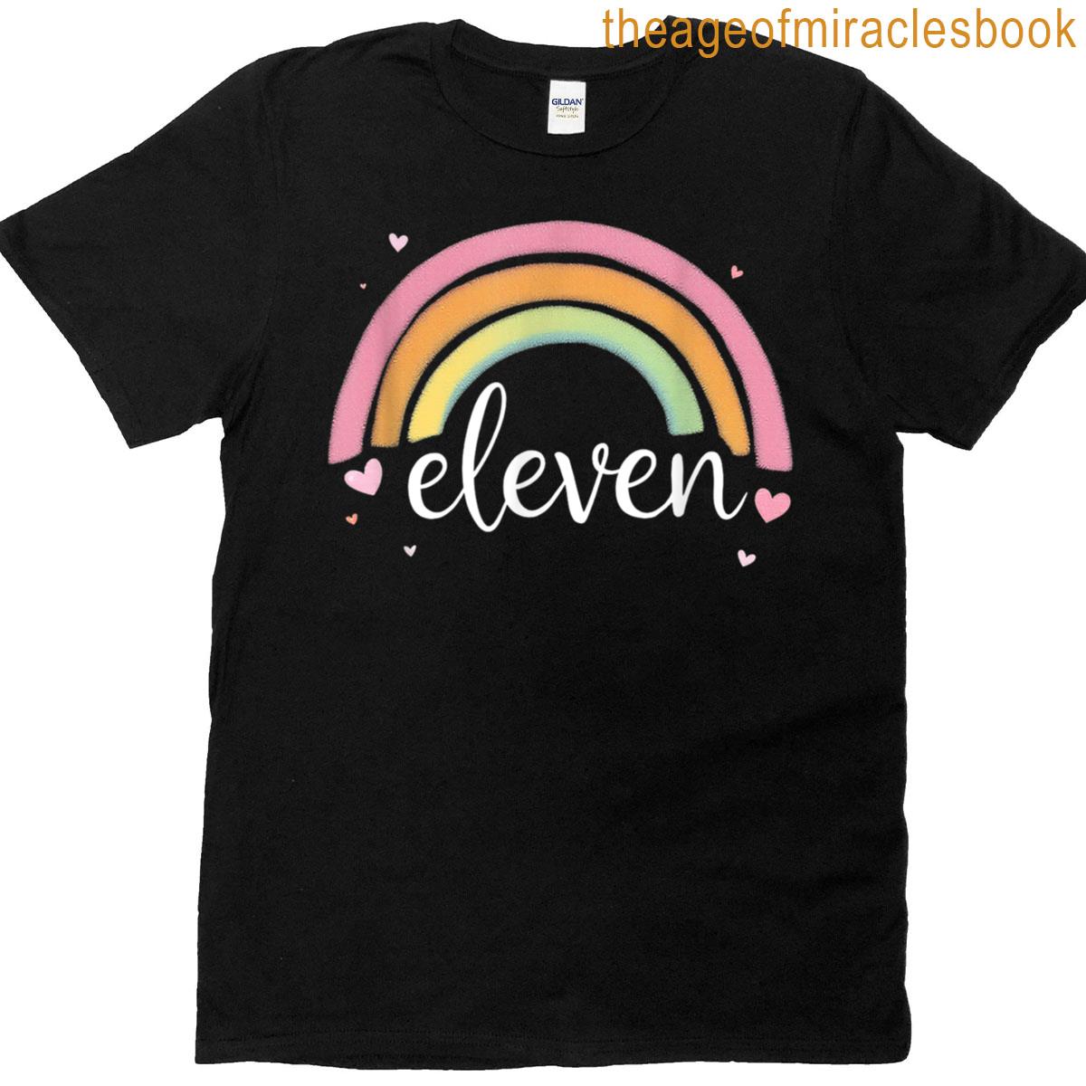 Eleven Colorful Rainbow Design T-shirt