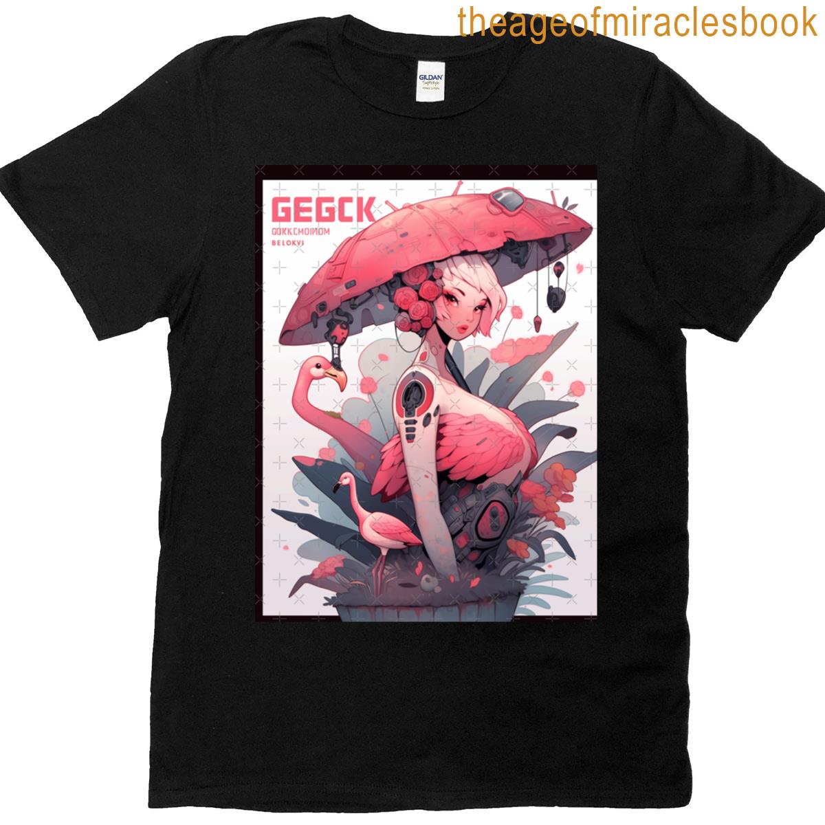 Flamingo Shroom Mech Muse Oversized T-shirt