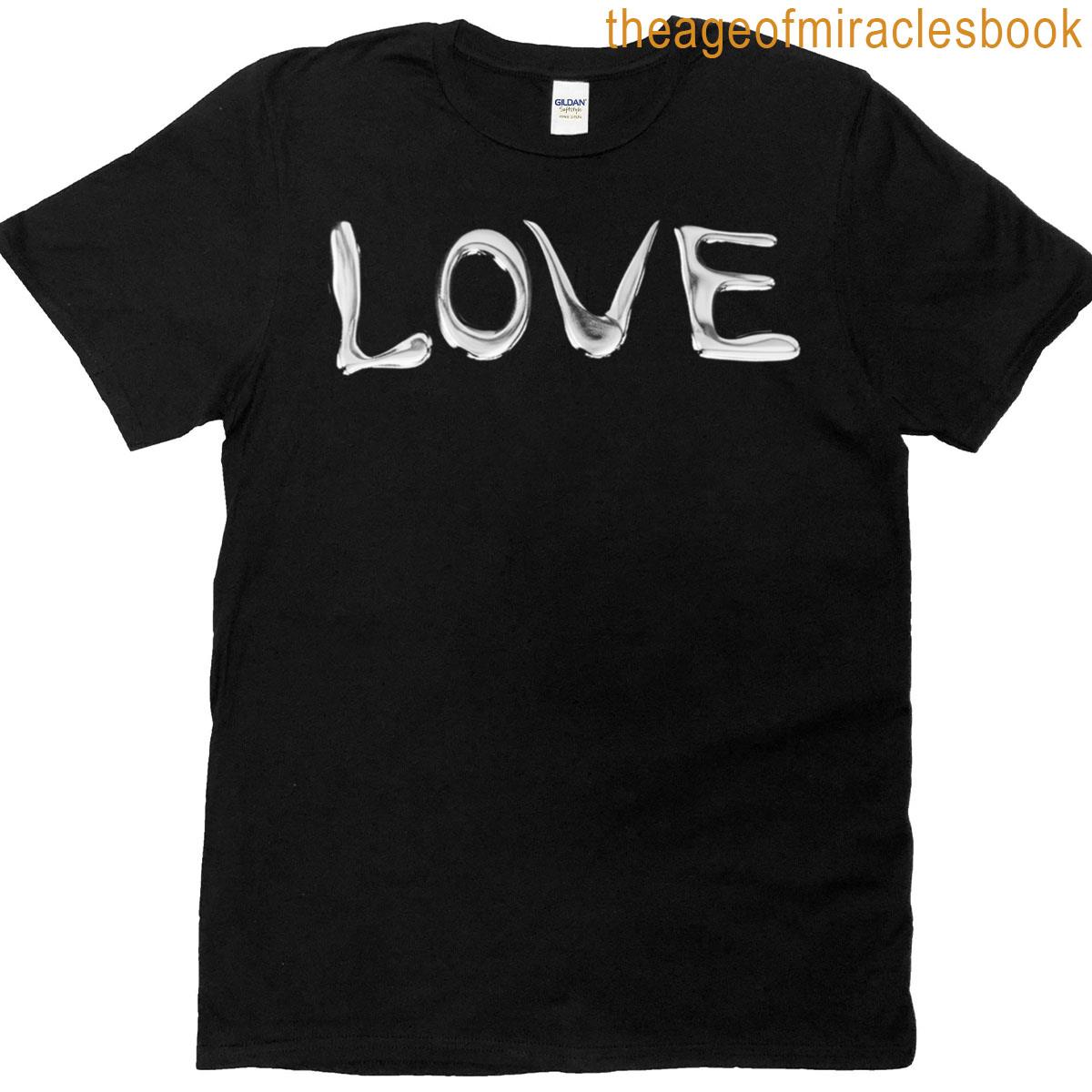 Liquid Metal Love Typography T-shirt