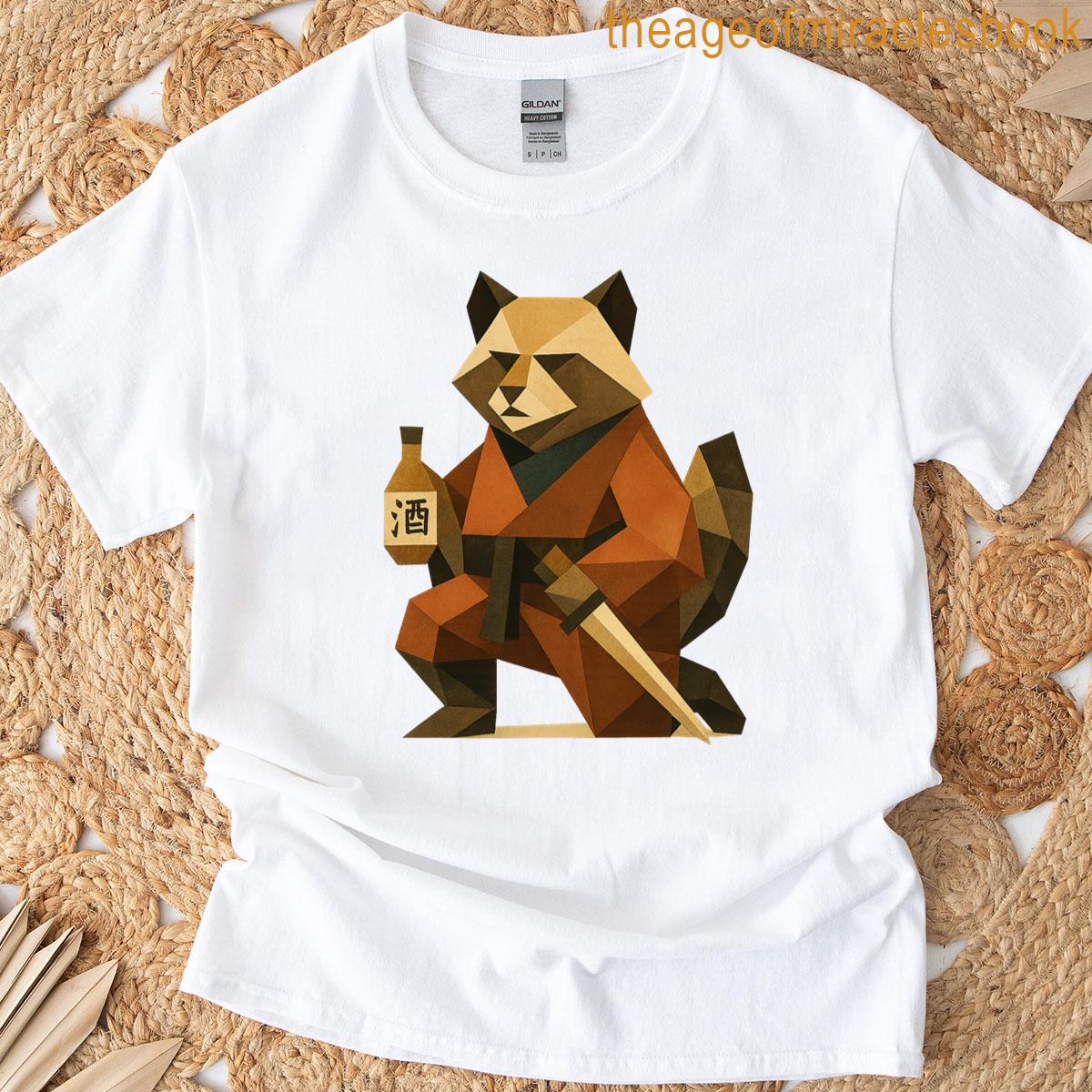 Origami Tanuki Mischief T-shirt