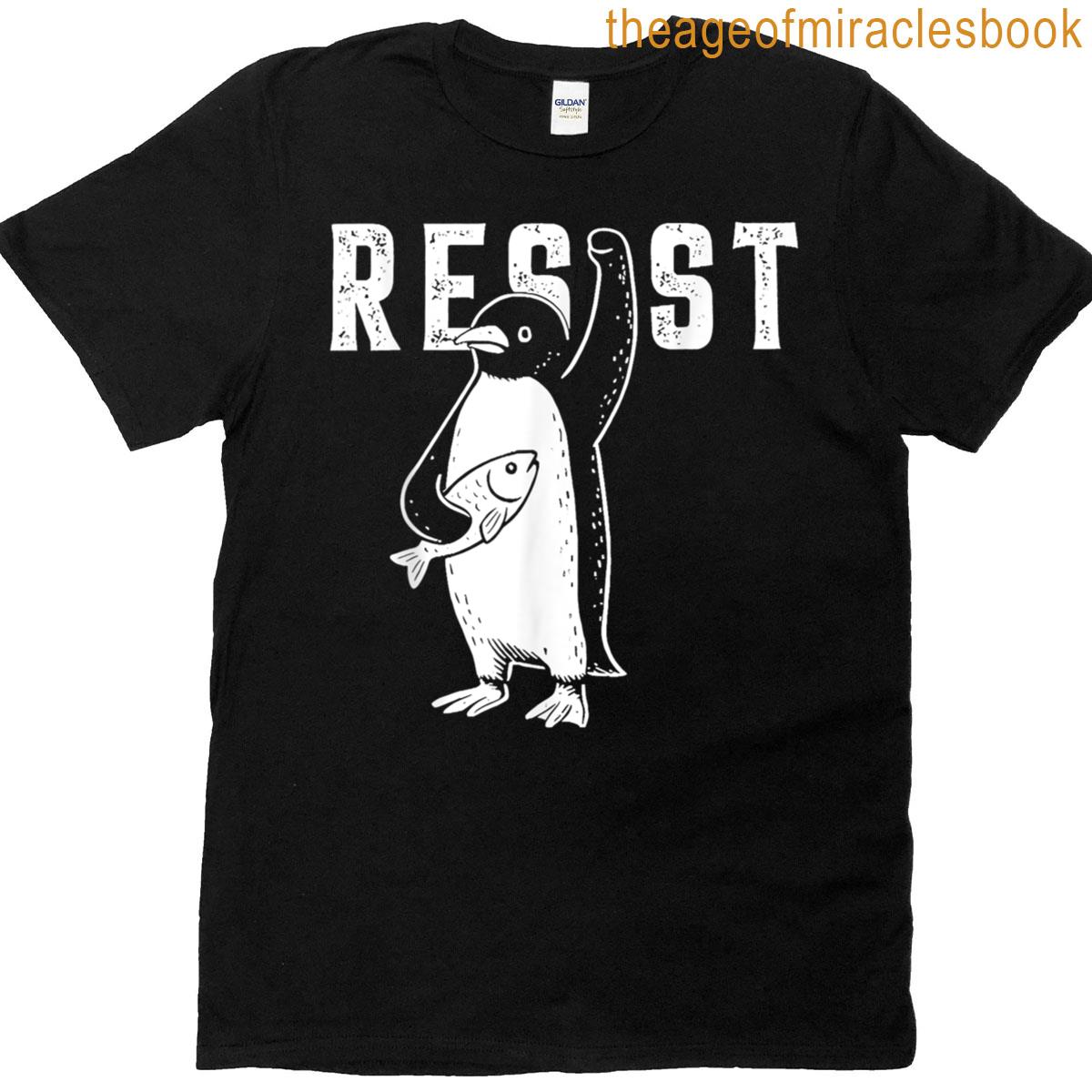 Penguin Resist Funny Penguins Protest Against Tariffs T-shirt