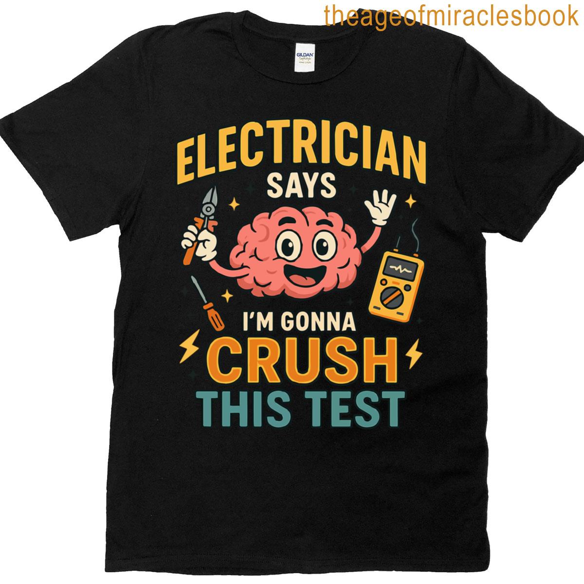 Funny Electrician Exam Design For Electrical Certification Test Oversized T-shirt