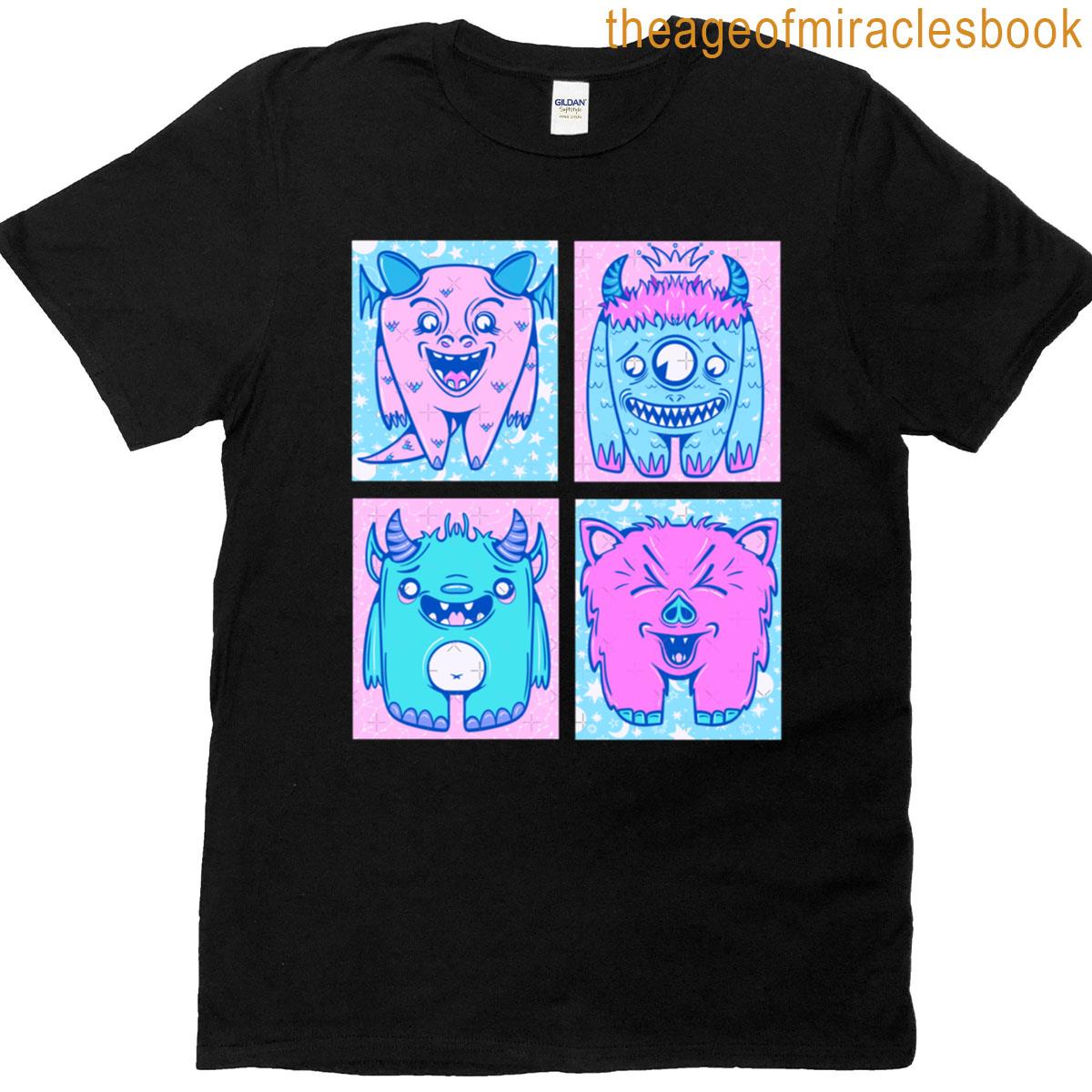 Pastel Strange Creature Features T-shirt