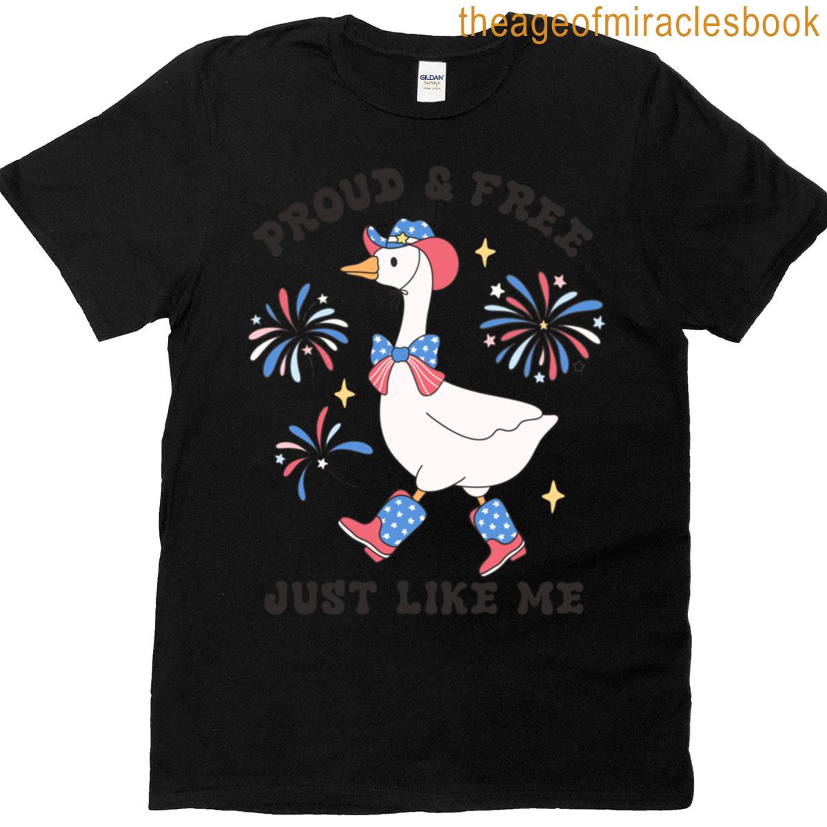 Patriotic Goose Oversized T-shirt
