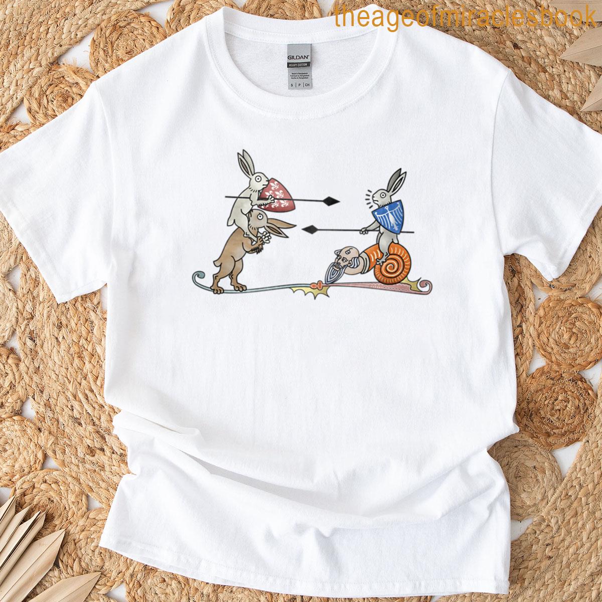 Medieval Marginalia – Jousting Rabbits T-shirt