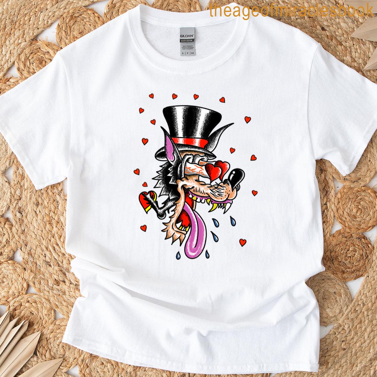 Traditional Tattoo Party Wolf T-shirt