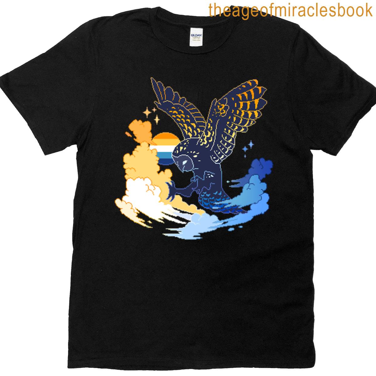 Aroace Flag Lgbt Pride Owl Pixel Art – Requested T-shirt