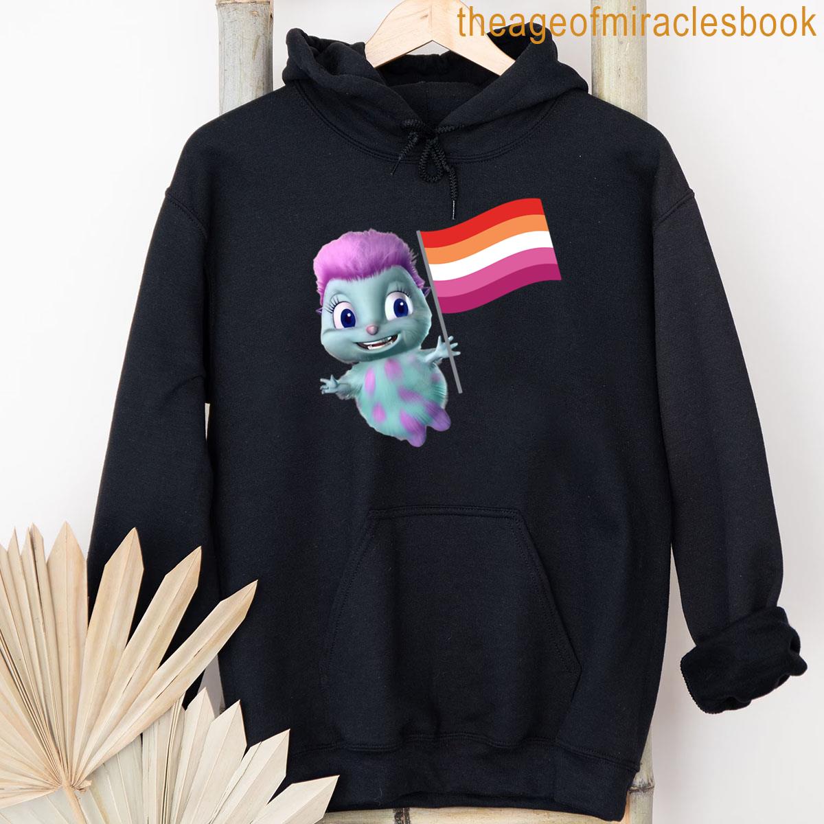 Alternative view of Bibble Lesbian Pride Flag T-shirt