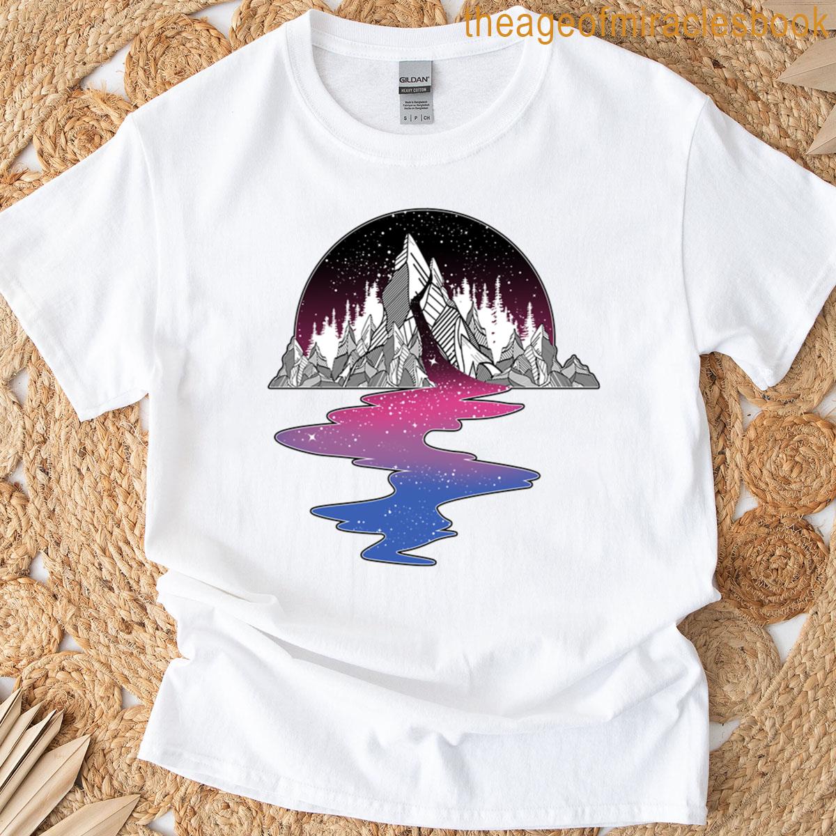Bisexual Flag Mountain River T-shirt