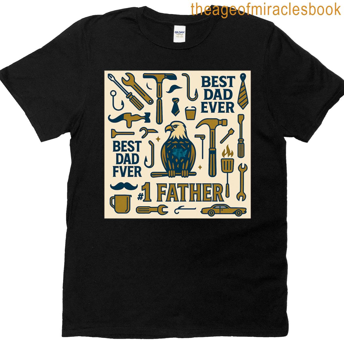 Dad Tools Hobbies Seamless Pattern Fathers Day Vector Design Collection Premium T-shirt