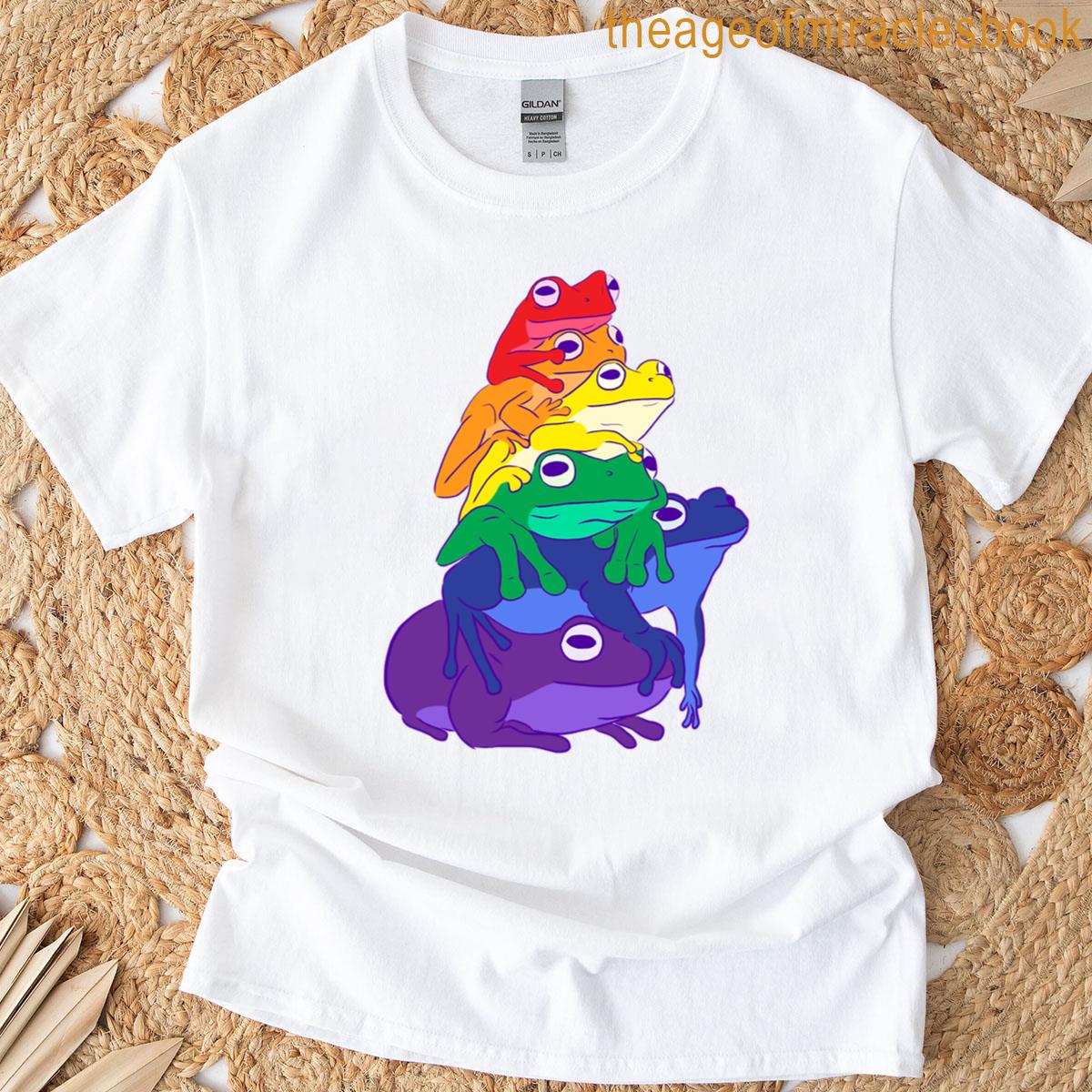 Gay Pride Frog Stack T-shirt