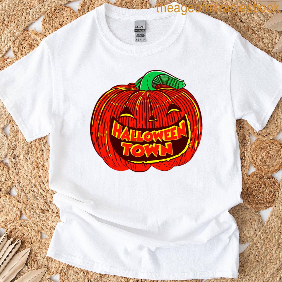 Halloween Town Crest Emblem Design T-shirt