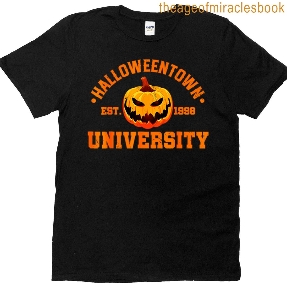 Halloween Town Pumpkin Shield Design T-shirt
