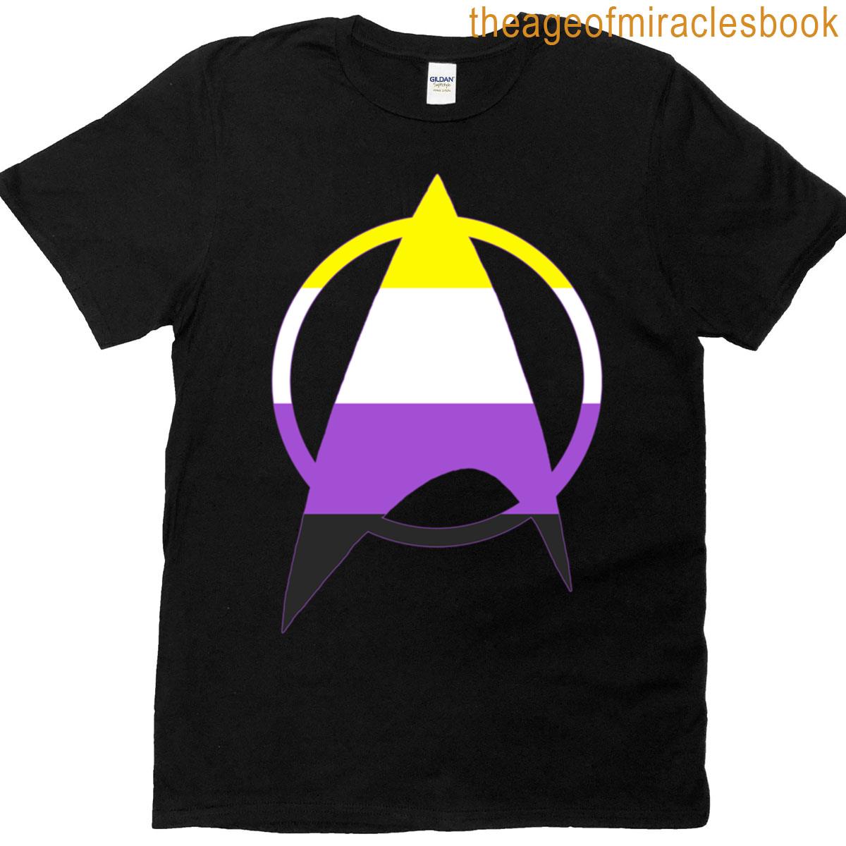 Non-binary Starfleet Pride Oversized T-shirt