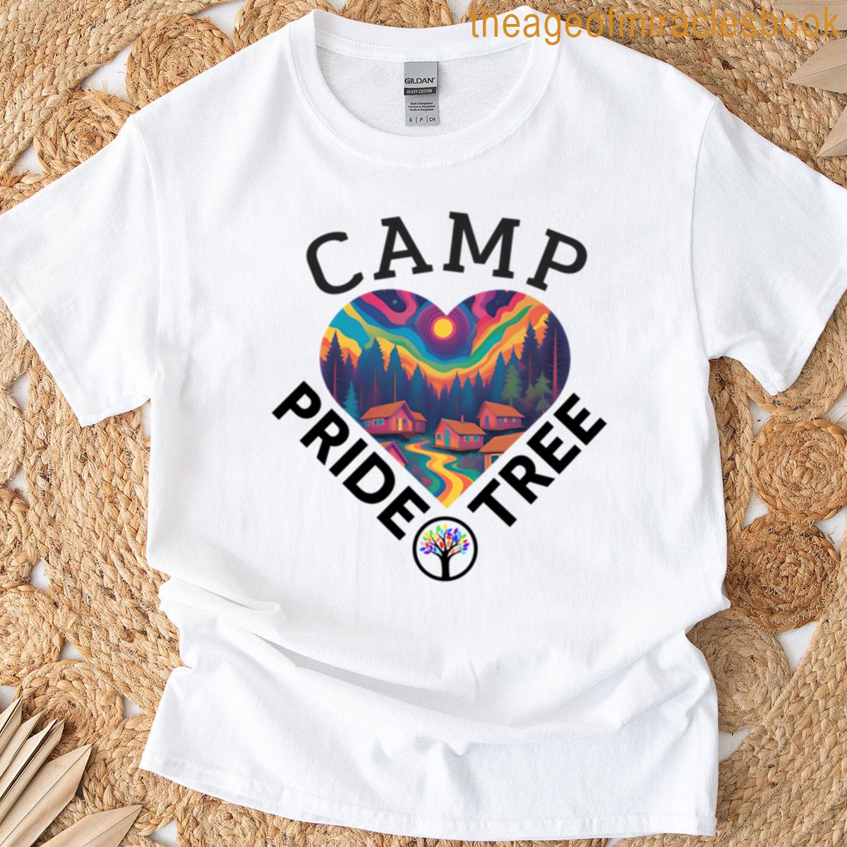 Pride Tree Heart Cabins Large Oversized T-shirt