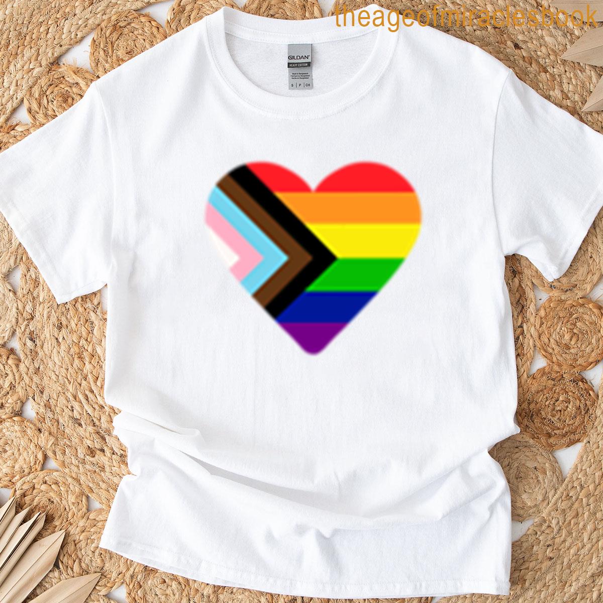 Subtle Progress Pride Flag Heart T-shirt