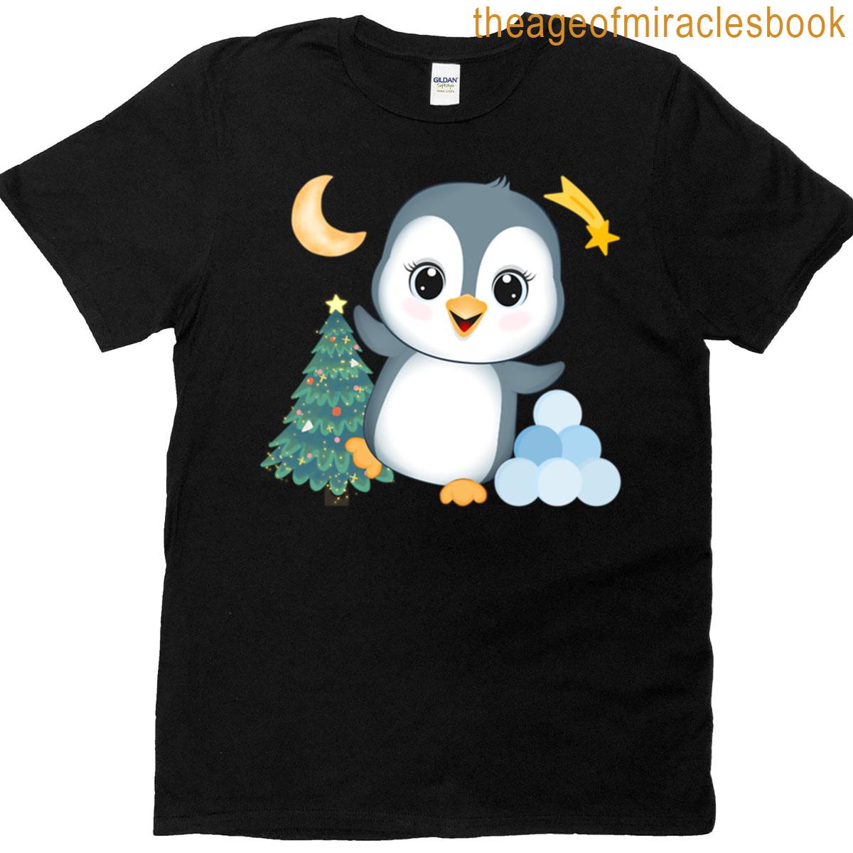 Cute Penguin And Snowballs T-shirt