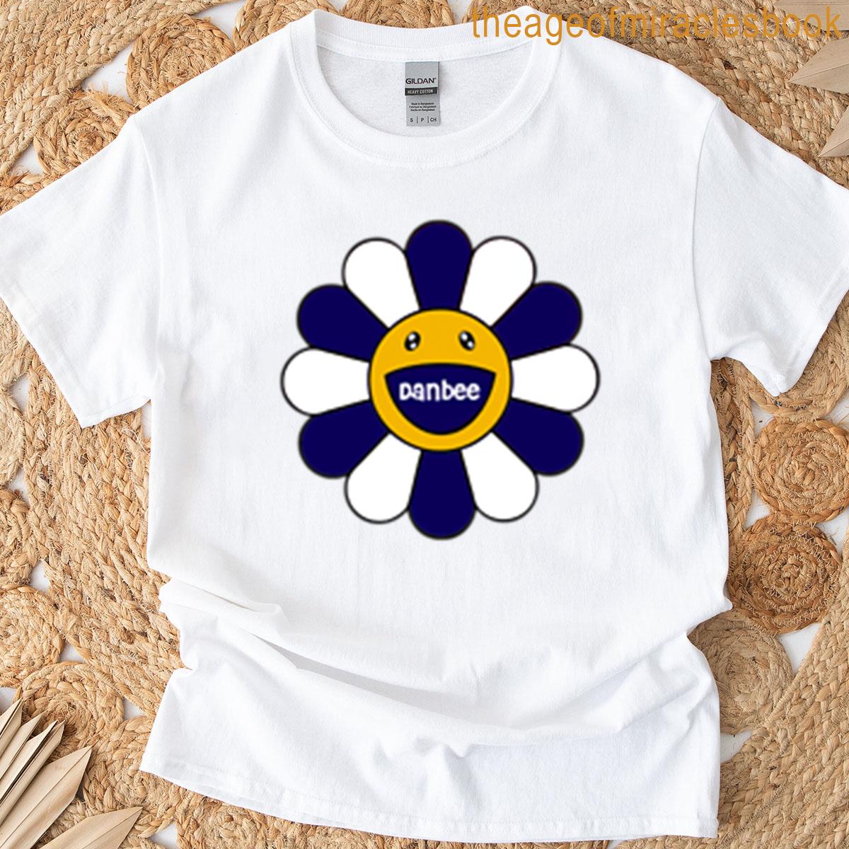 Danbee Flower Face Bluewhite T-shirt