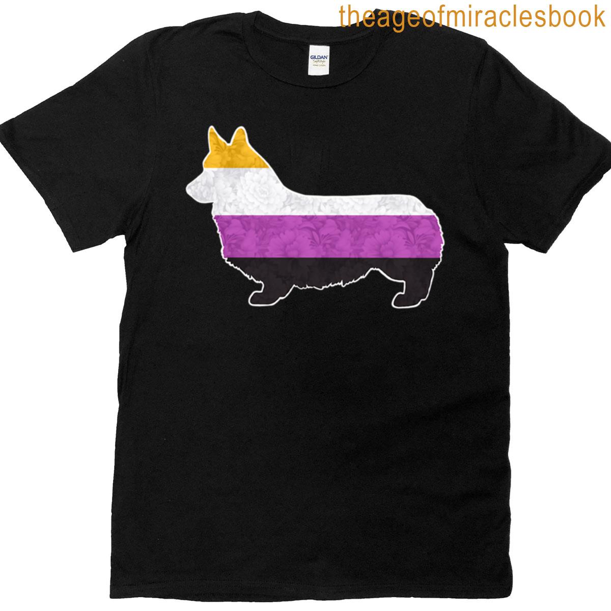 Non Binary Pride Pembroke Welsh Corgi T-shirt