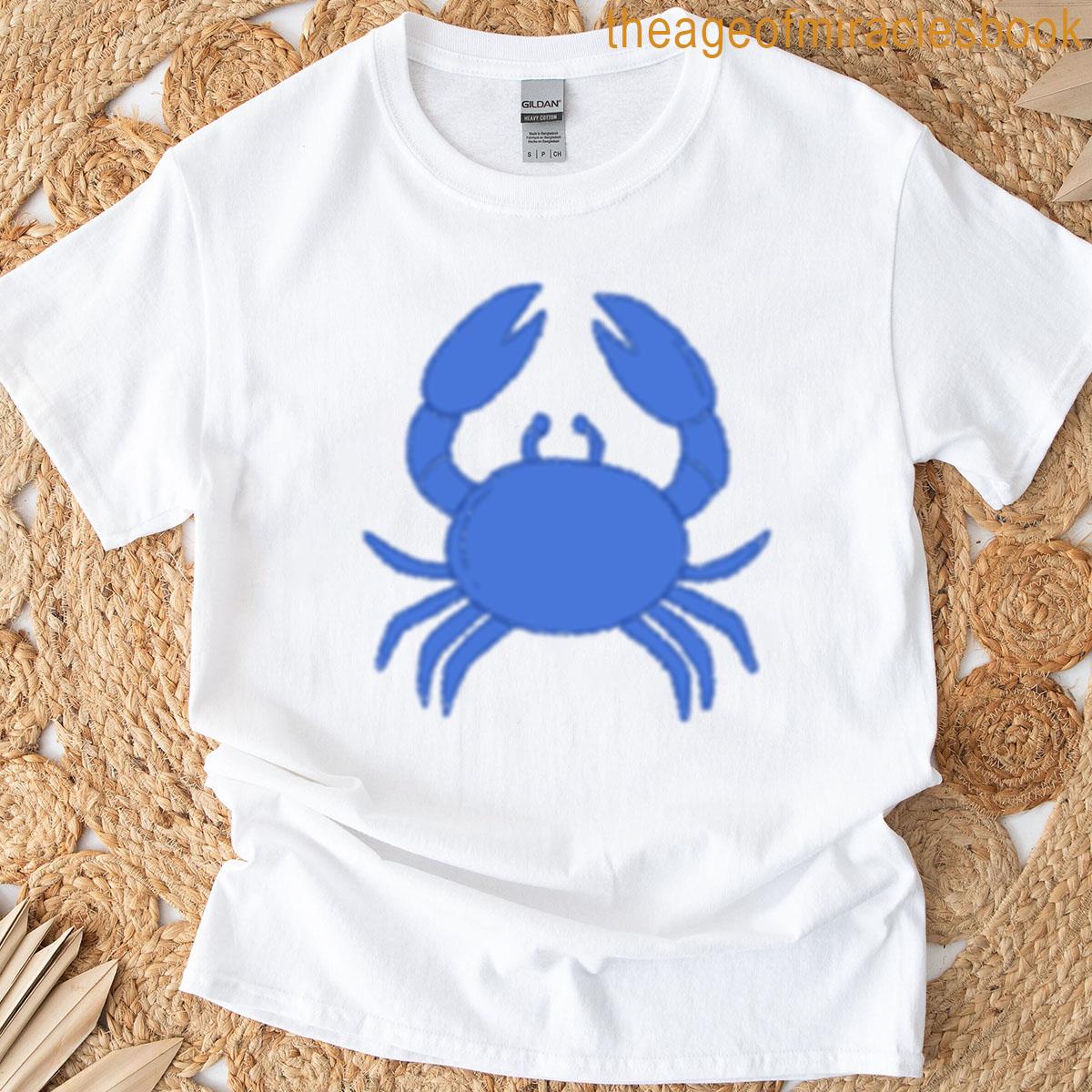 Pastel Blue Crab Draw T-shirt
