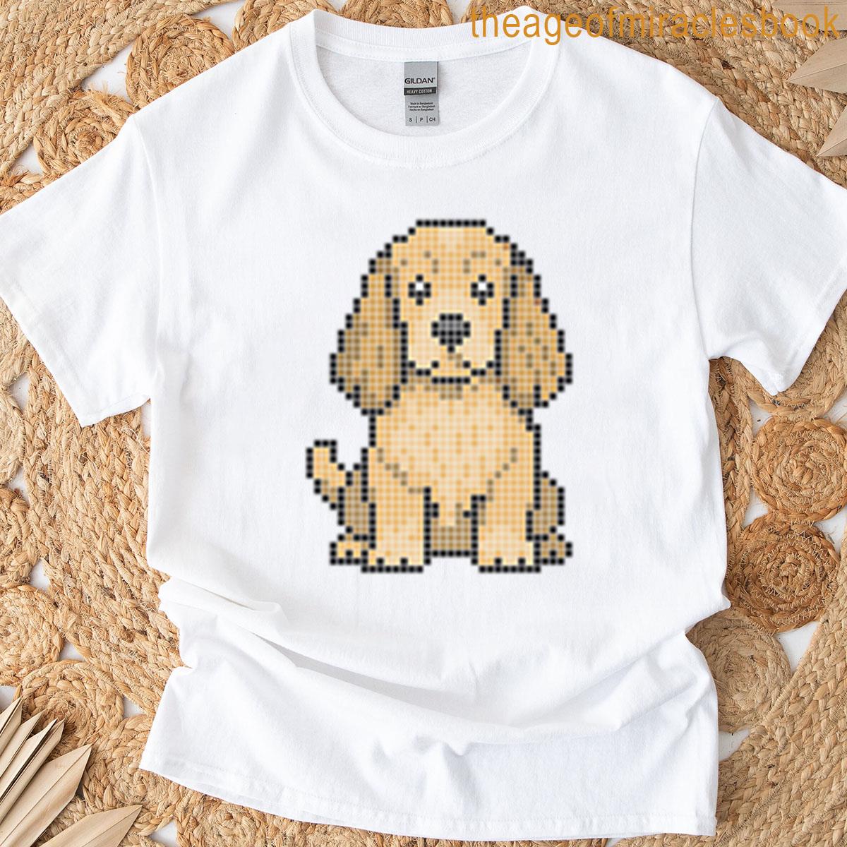 Pixeled Cocker Spaniel Lemon T-shirt