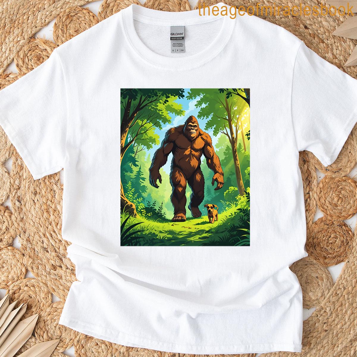Puppy And Bigfoot T-shirt