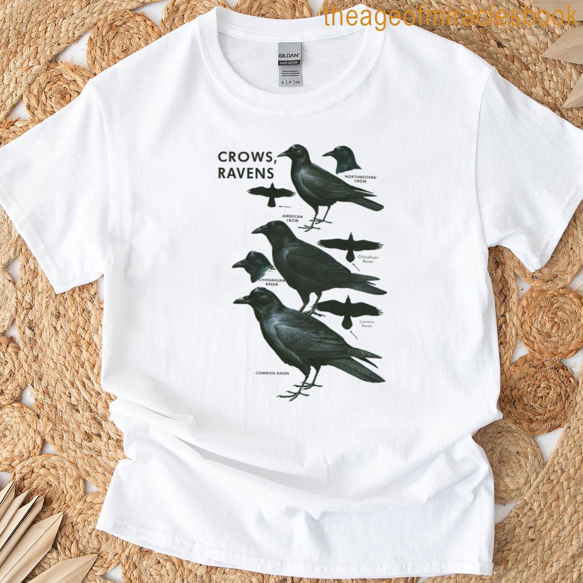 Ravens And Crows – Vintage Ornithology Study T-shirt