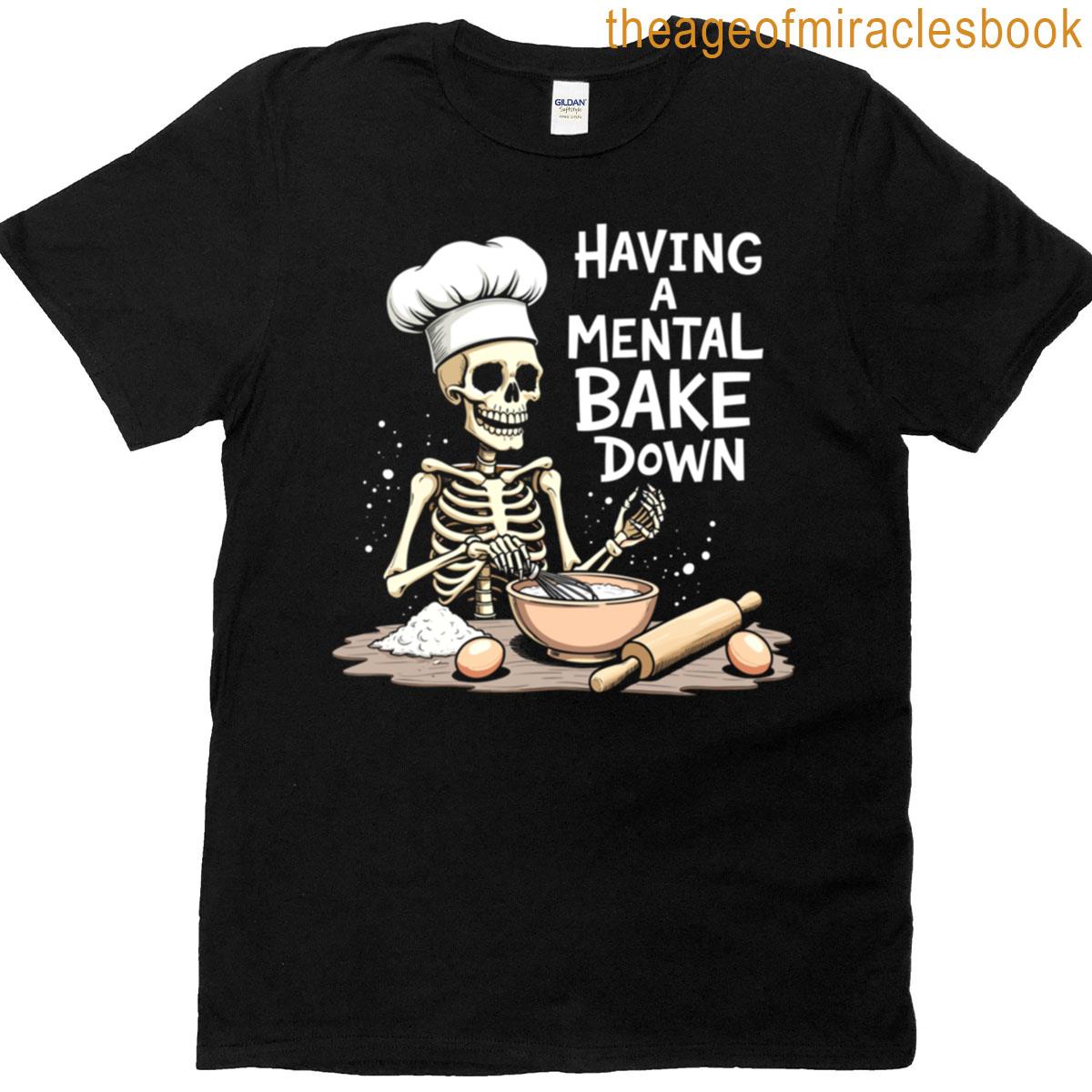 Skeleton Chef Having A Mental Bake Down Halloween T-shirt