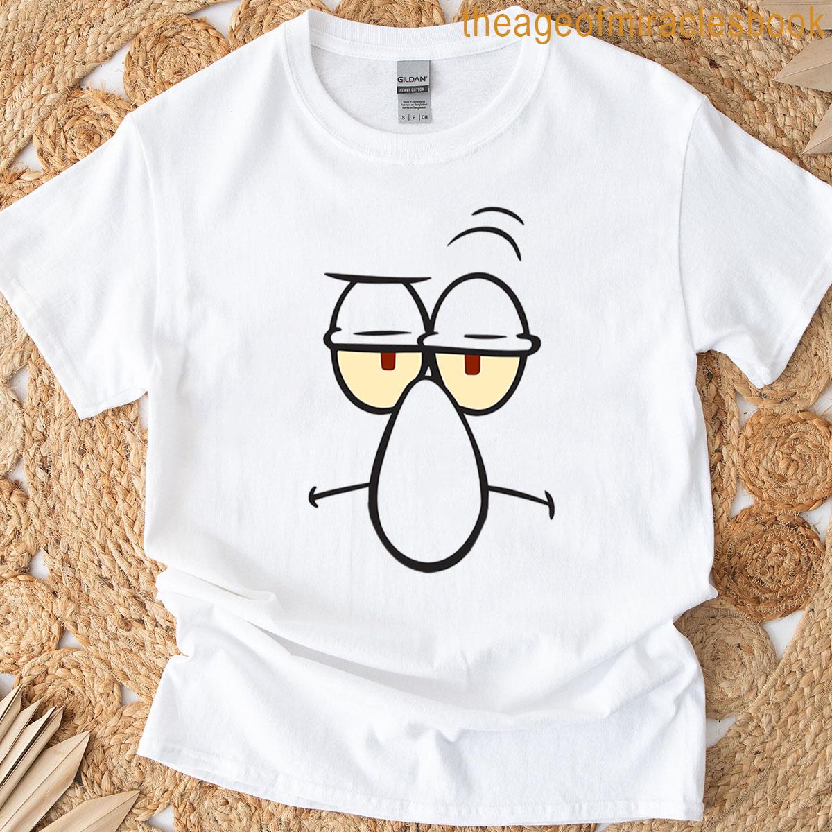 Spongebob Squarepants Squidward Big Face Portrait T-shirt