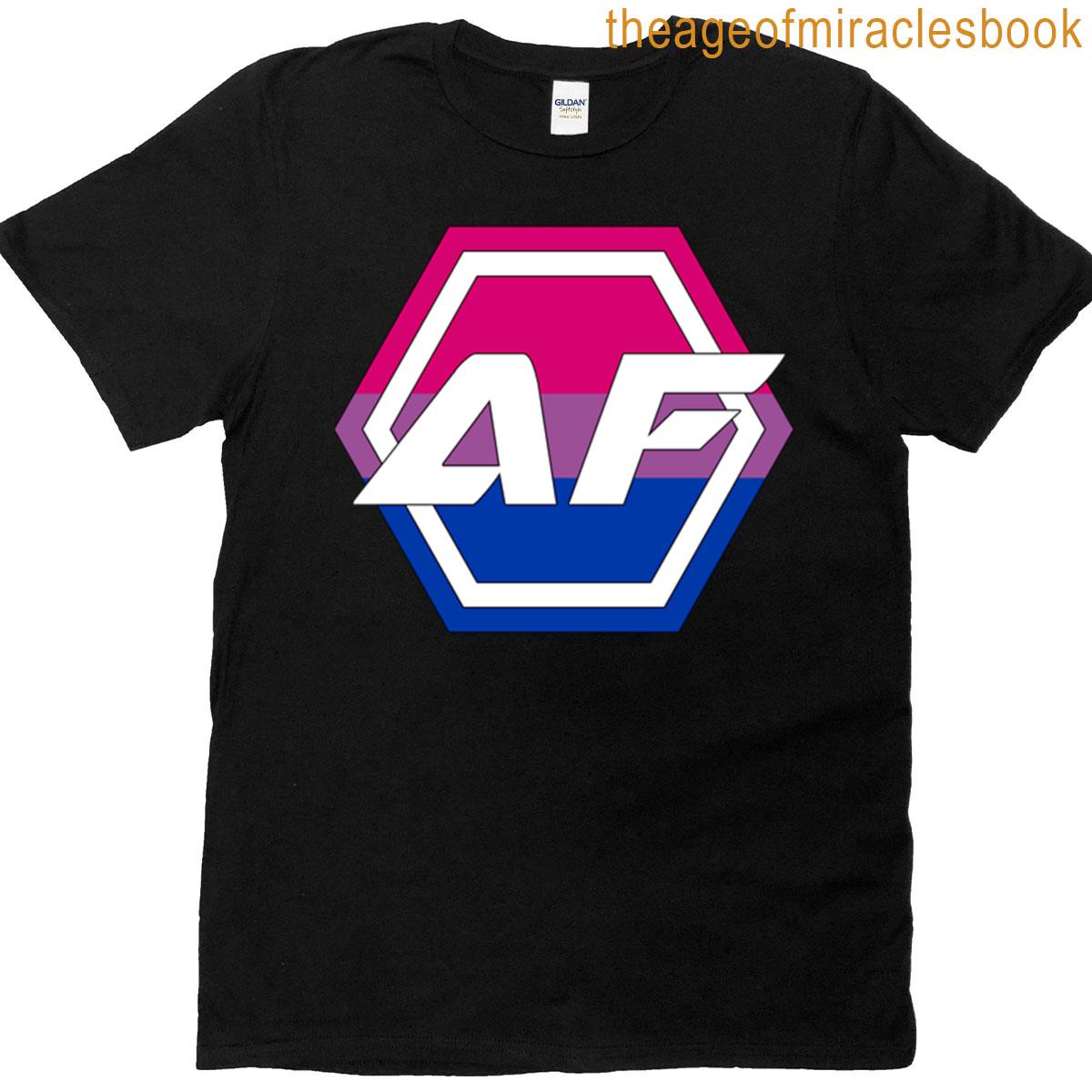 Bi Pride White Text T-shirt