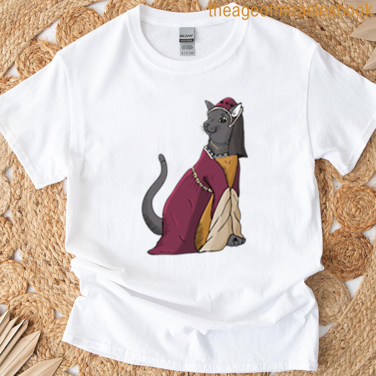 Black Tudor Cat Icon T-shirt