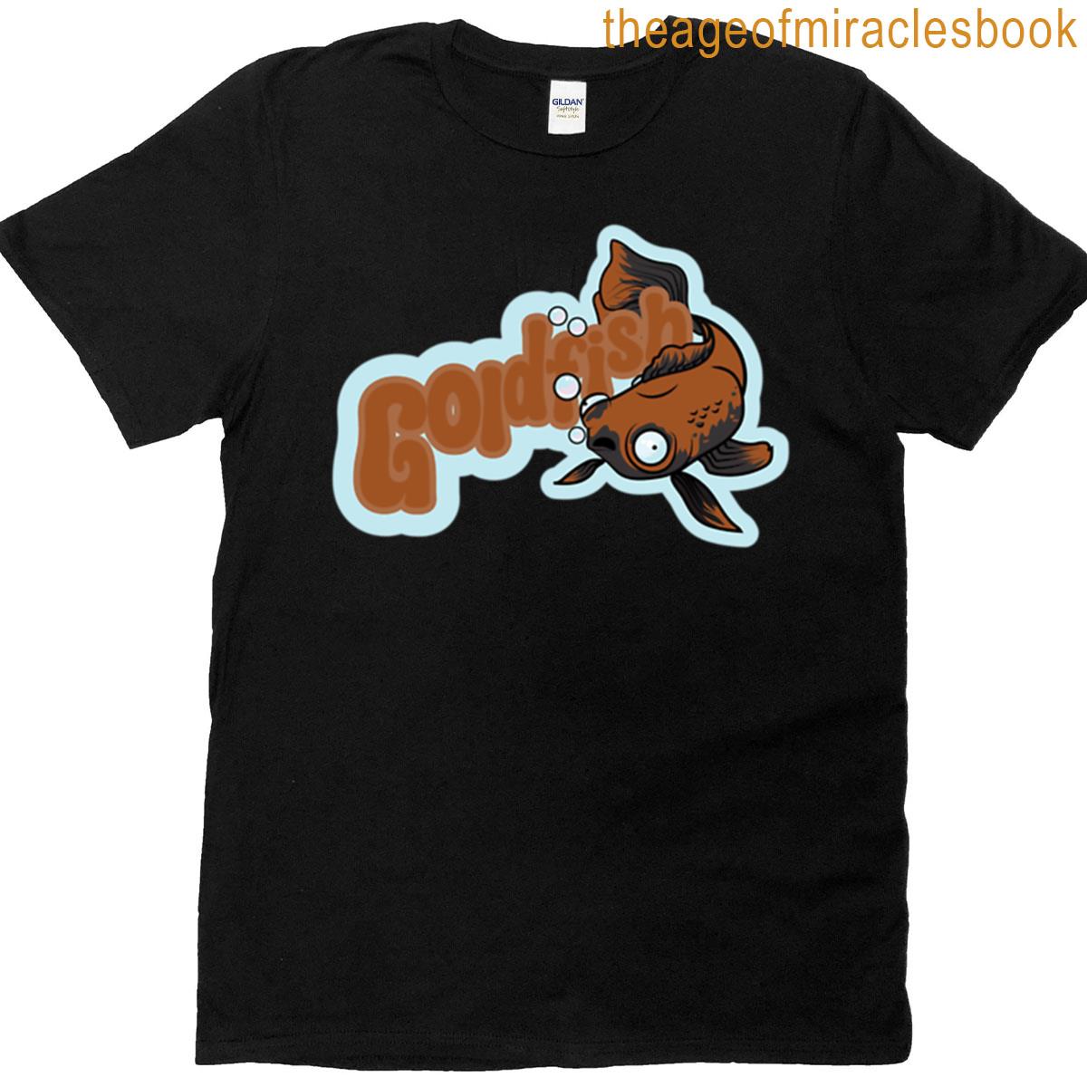 Cartoon Bubble Fish Orange Goldfish T-shirt