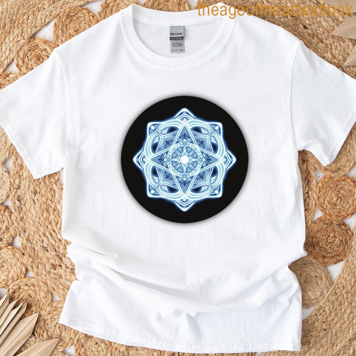 Crazy Electric Plasma Blue Mandala T-shirt