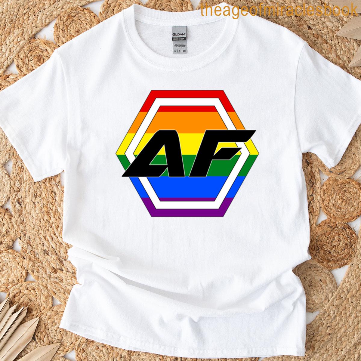 Gay Pride Aff Black Text T-shirt