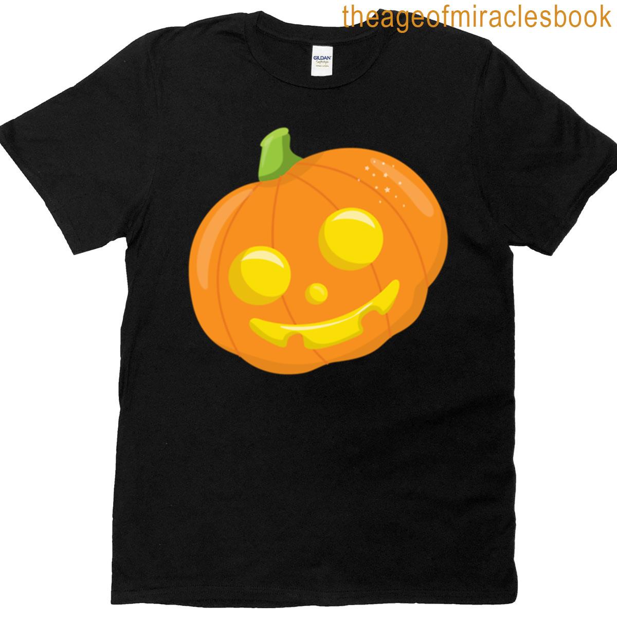 Glowing And Smiling Halloween Pumpkin T-shirt