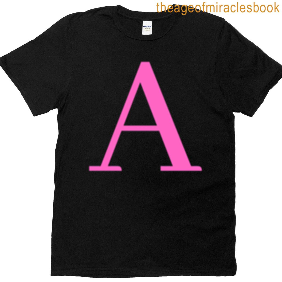 Pink A Initial T-shirt