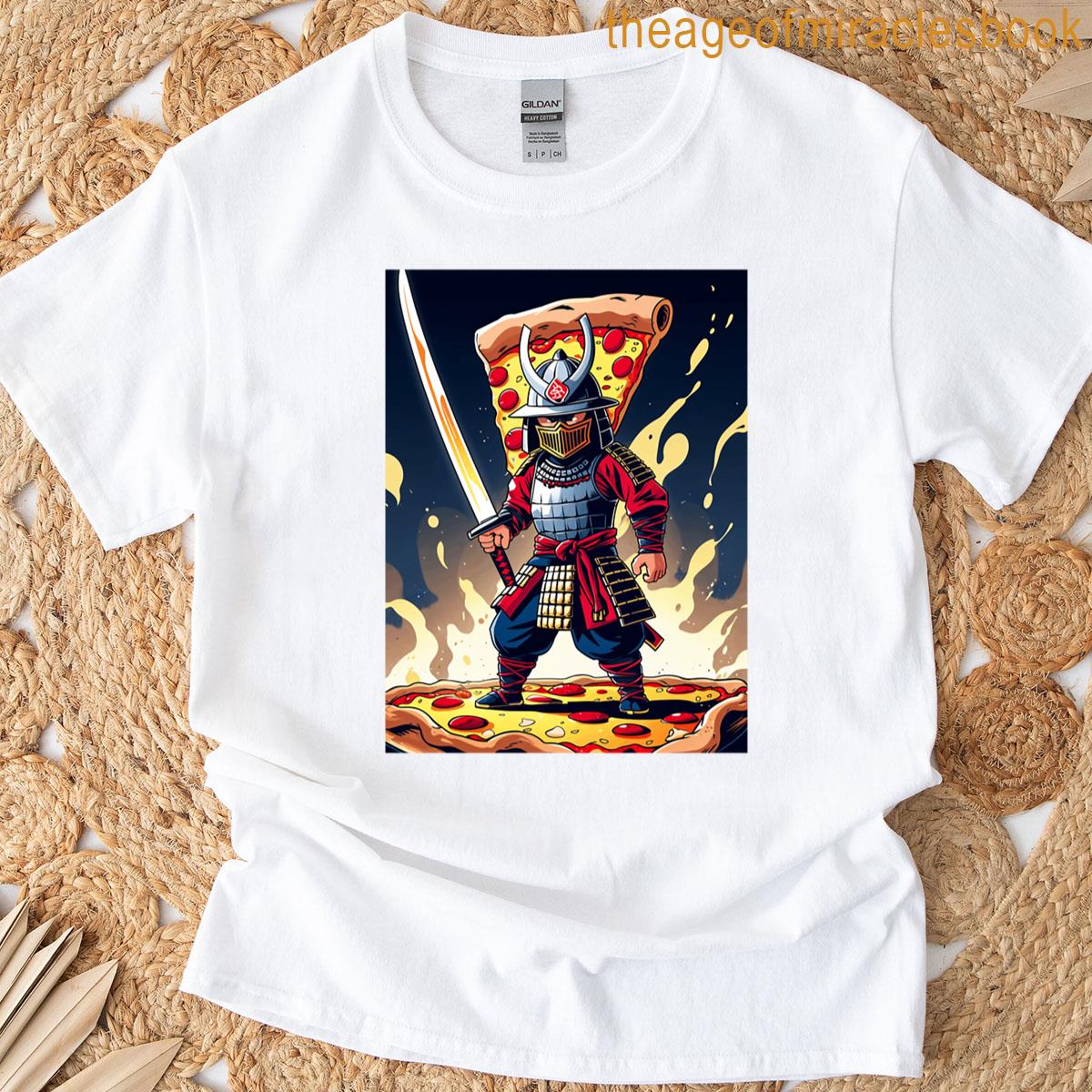 Pizza Slice Samurai Slicing Through Boredom T-shirt