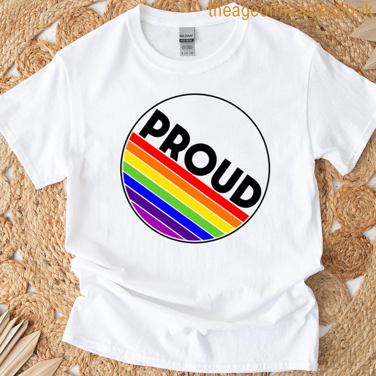 Proud Stripe Circle – Vivid Rainbow T-shirt