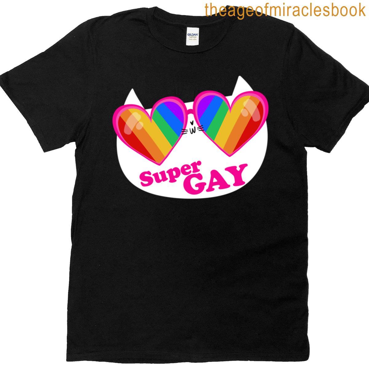 Super Gay White Kitty T-shirt