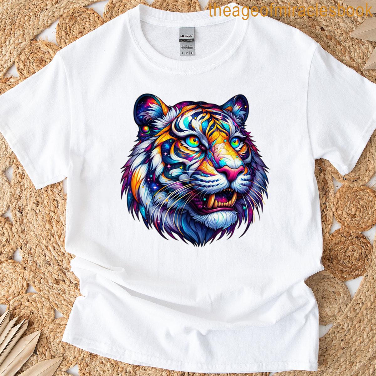 Tiger On A Galactic Trip T-shirt