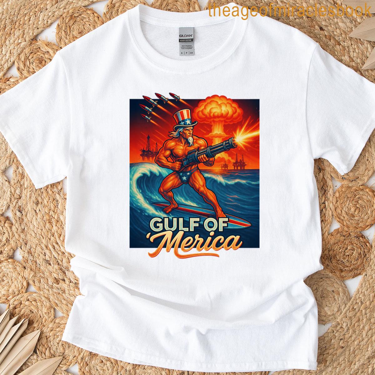 Usa Explosive Patriotic Surfer Uncle Sam Design T-shirt