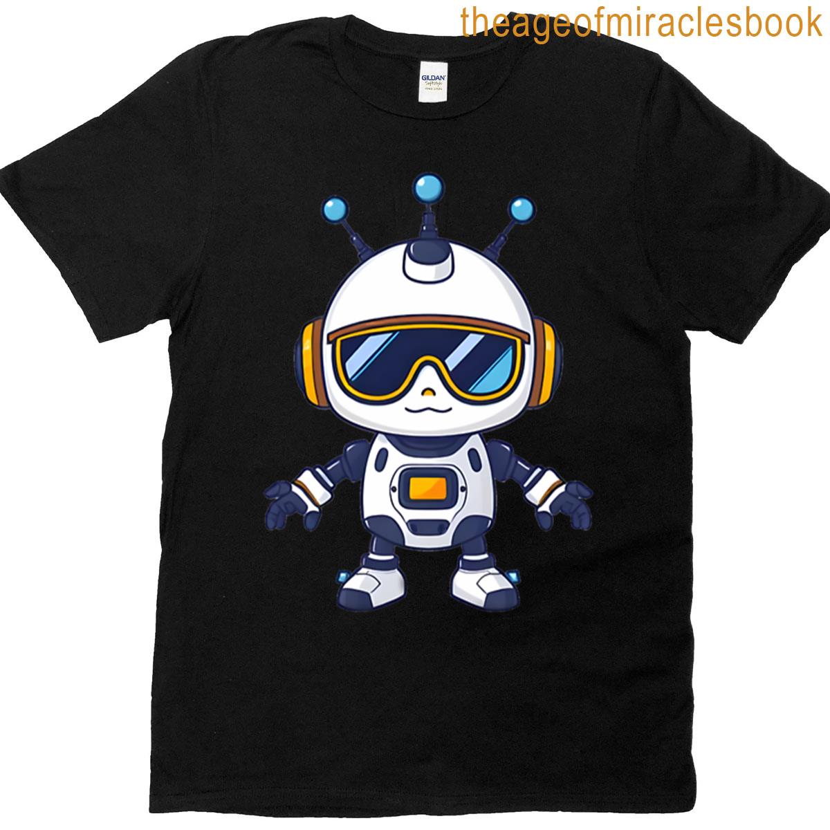 Cute Robot In Sunglasses T-shirt