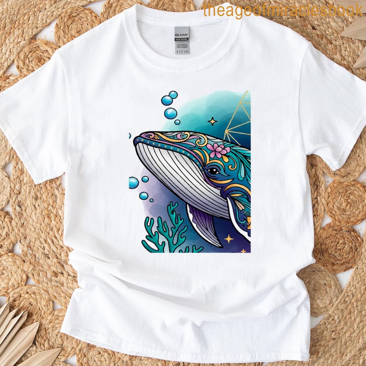Decorative Whale Tattoo Art T-shirt